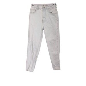 Zara Jeans Join Life Mom Jeans‎ High Waist Tapered Leg Denim Light Blue Sz 00